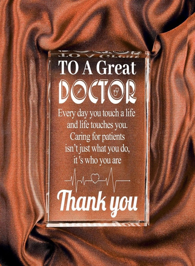 Gifzy Gifts for Doctor, Appreciation Gift for Doctors, Engraved Crystal Plaque Gifts for Best Doctors, Thank You Doctor Gift for Men Women Crystal Appreciation Plaque - Image 3